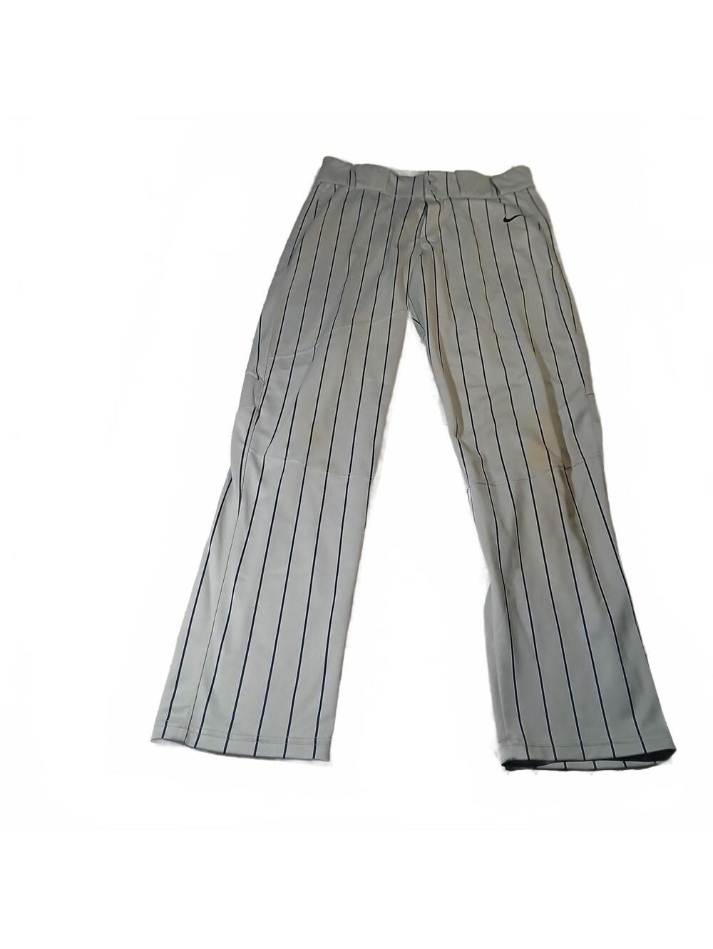 Nike Gray Pinstripe Baseball Pants Mens Medium Athletic Sportswear Stretch